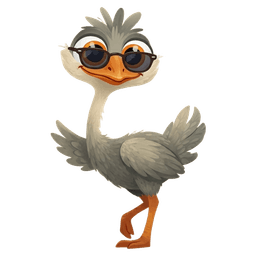 Cool emu with sunglasses